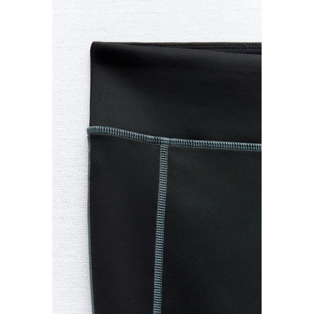 MIXED TOPSTITCHED LEGGINGS - Picture 5 of 5